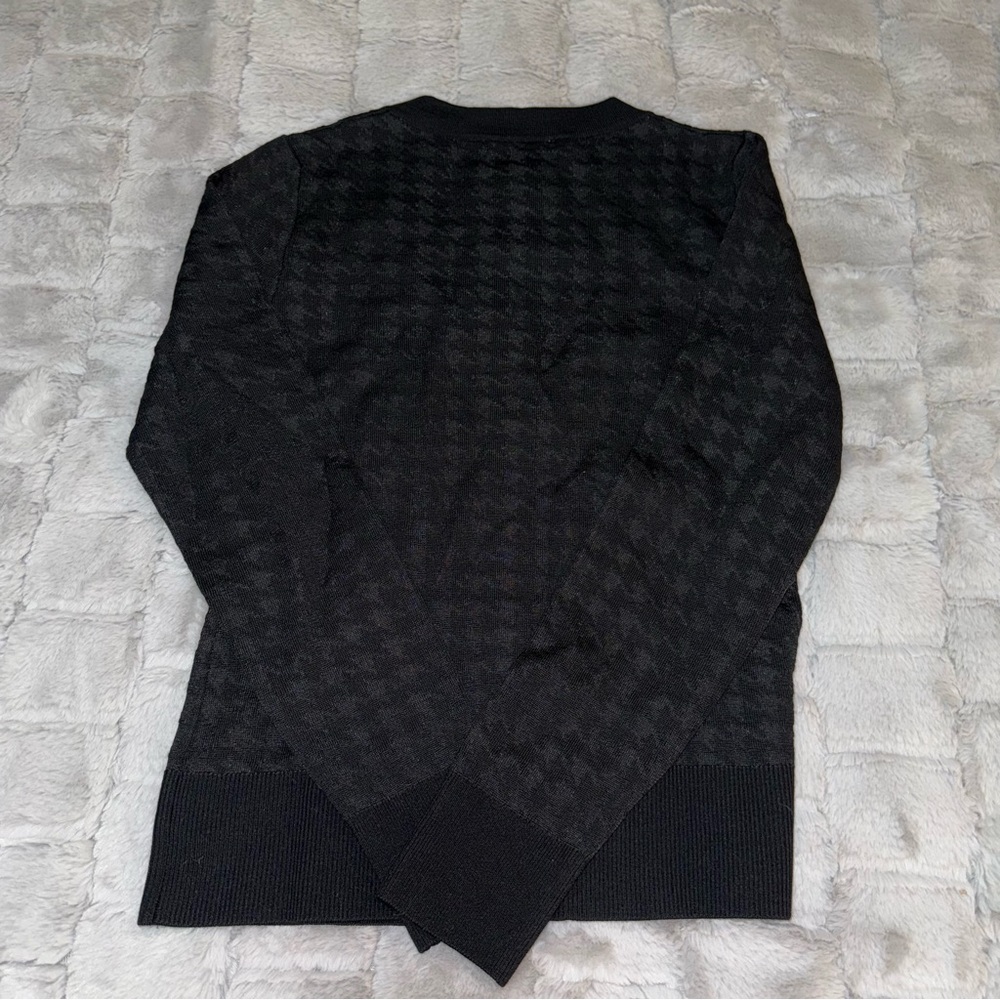 Dior Black Houndstooth Button-Up Blazer - Picture 3 of 3